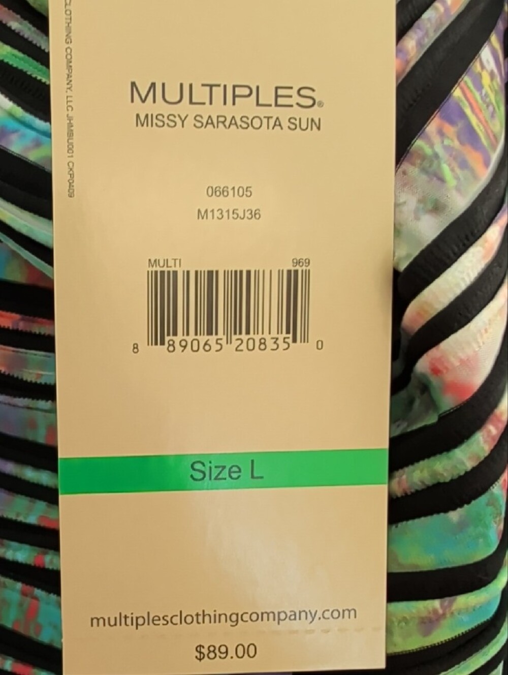 Multiples Multicolor Striped Button-Front Tunic - Picture 6 of 6